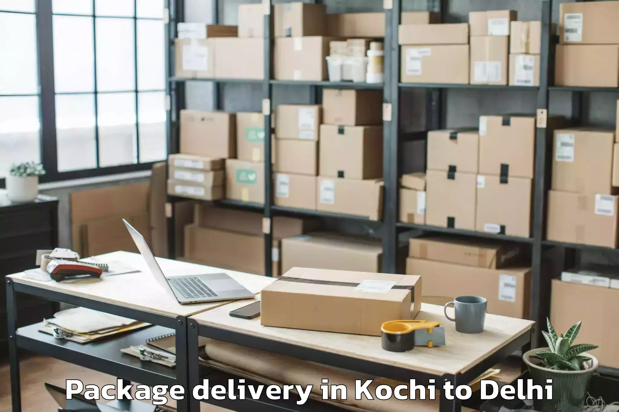 Book Kochi to Chanakya Puri Package Delivery